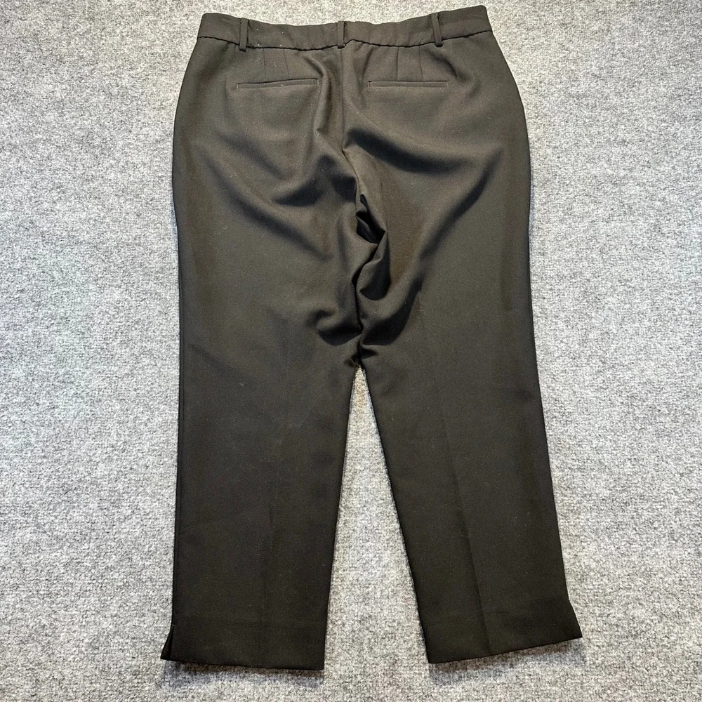 Talbots Hampshire Ankle Pant Women 16P Black Curvy Petite Career Trousers